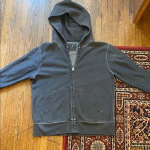 Washed Blue full zip hoodie